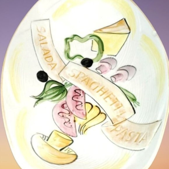 Vintage Los Angeles Potteries Spaghetti/Salad/Pasta Serving Bowl - Picture 1 of 5